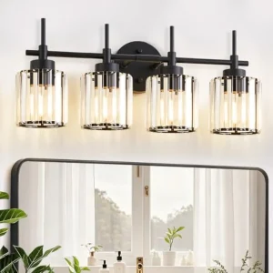 Crystal Vanity Light Over Mirror
