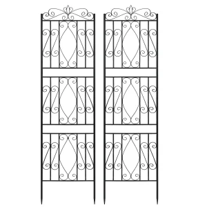 2pcs Rustproof Tall Garden Trellis for Climbing Plants